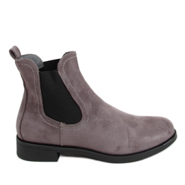 Botas cinza clássicas Chelsea para mulheres MR-9 cinza