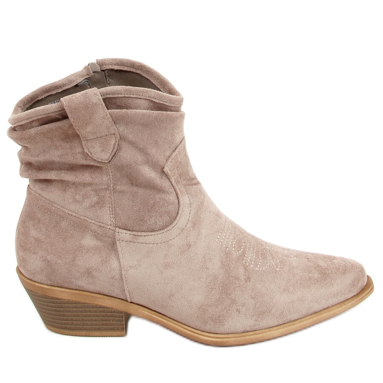 Botas de cowboy femininas bege 99-65 Taupe