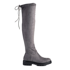 M.Daszyński Botas com salto cinza