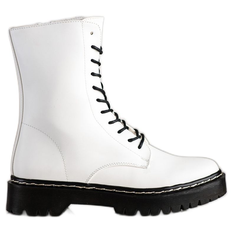 S. BARSKI Botas amarradas na plataforma S.BARSKI branco