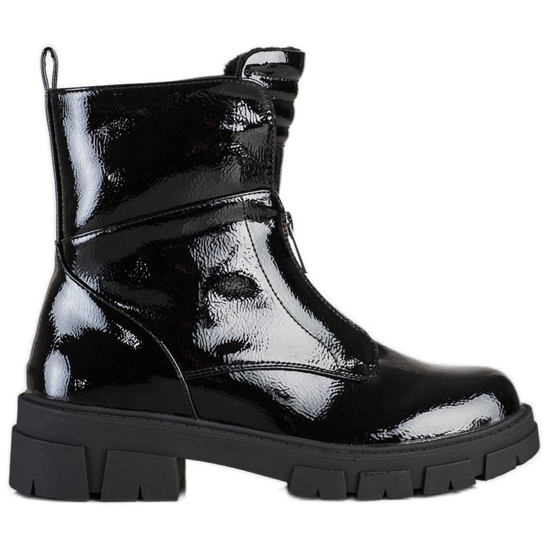 Sacos com zíper S. Barski lacados preto