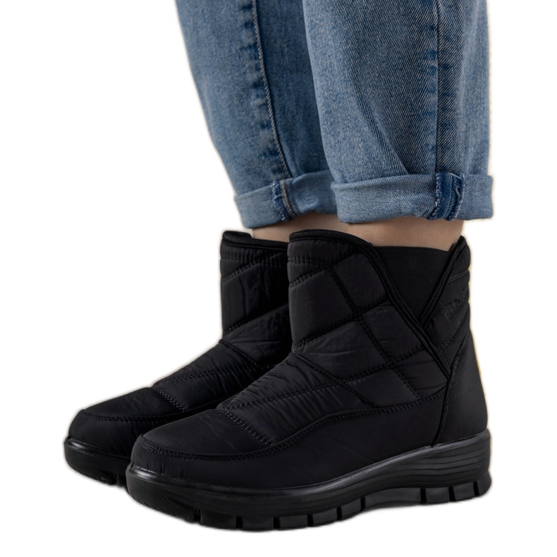 Botas de neve femininas negras da Trens preto