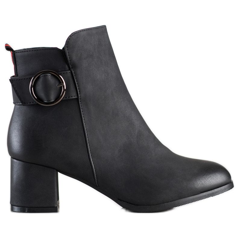 SHELOVET Botas casuais de salto alto preto