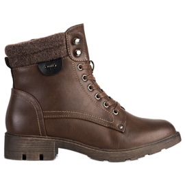 SHELOVET Botas com cordões quentes marrom
