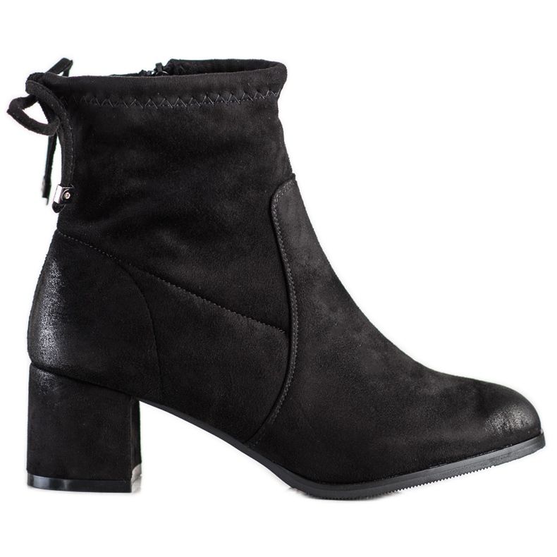 SHELOVET Botas pretas de camurça preto