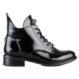 Filippo Botas elegantes com cordões preto