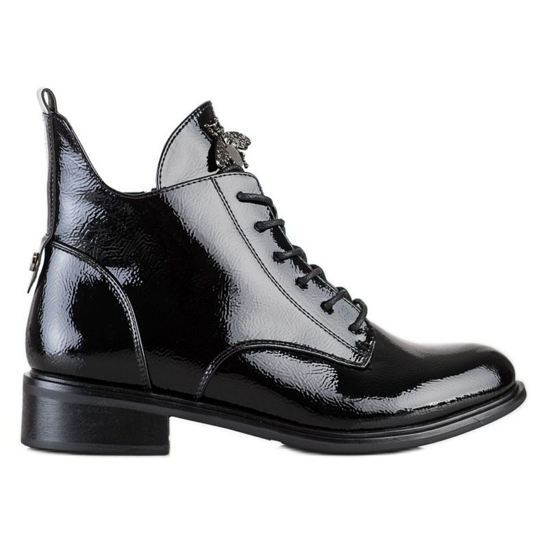 Filippo Botas elegantes com cordões preto
