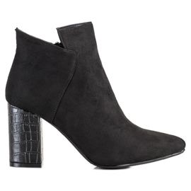 Vinceza Botas de salto com estampa de cobra preto