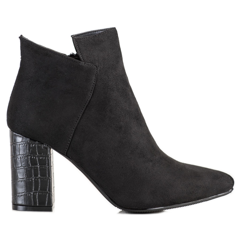 Vinceza Botas de salto com estampa de cobra preto