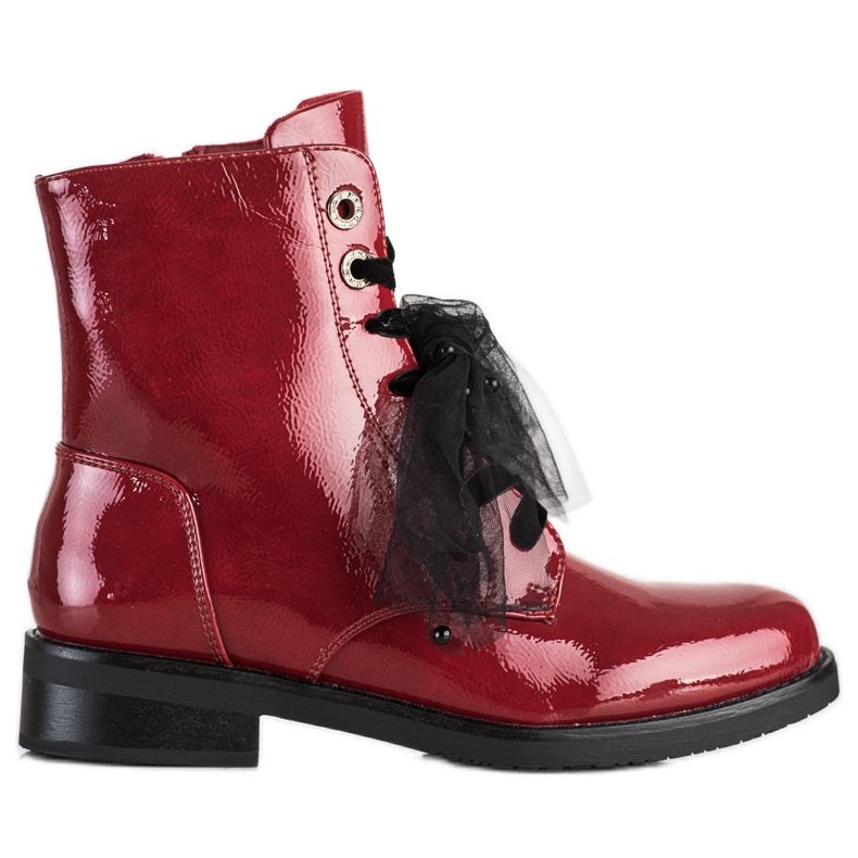 Botas elegantes VINCEZA com cordões vermelho