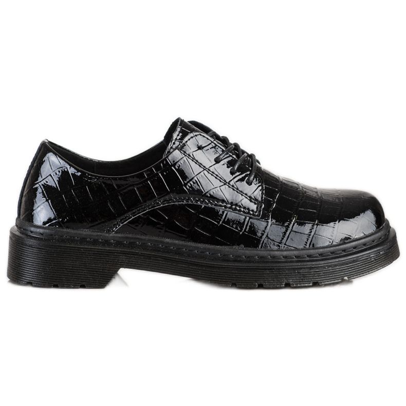 Filippo Sapatos de couro com estampa de cobra preto