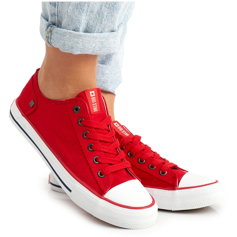 Tênis feminino baixo Big Star vermelho DD274339