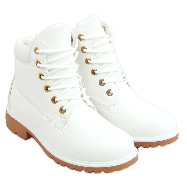 Botas de madeira brancas femininas F662 Branco