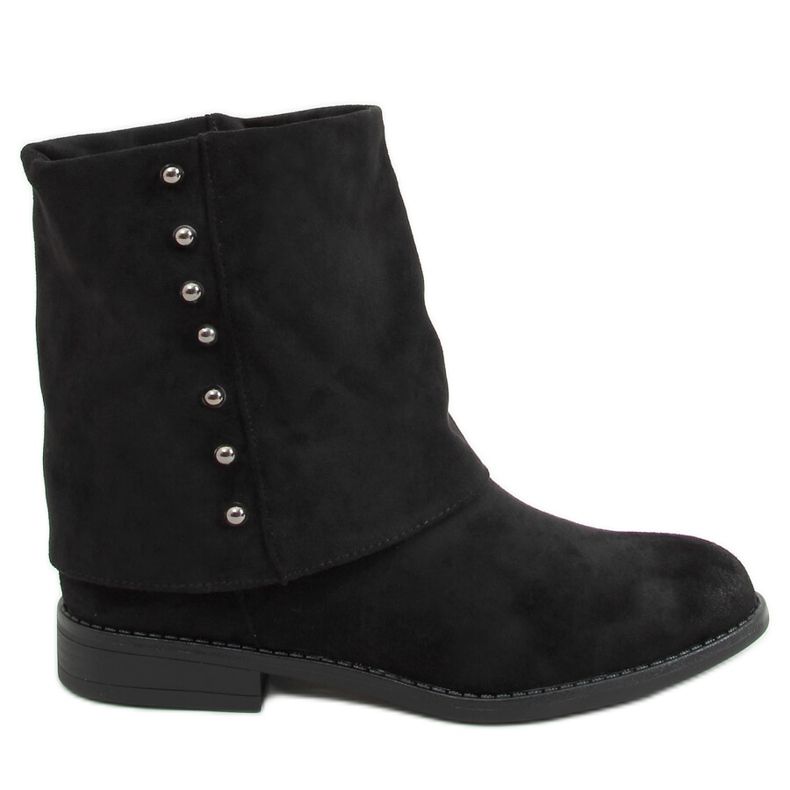 Botas pretas com salto oculto D7719 Pretas preto