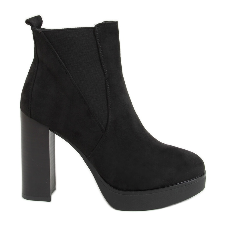 Botas no poste e plataforma preta 9568 Preta preto