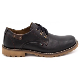 Olivier Sapatos masculinos botins de couro de 812 MP pretos com marrom