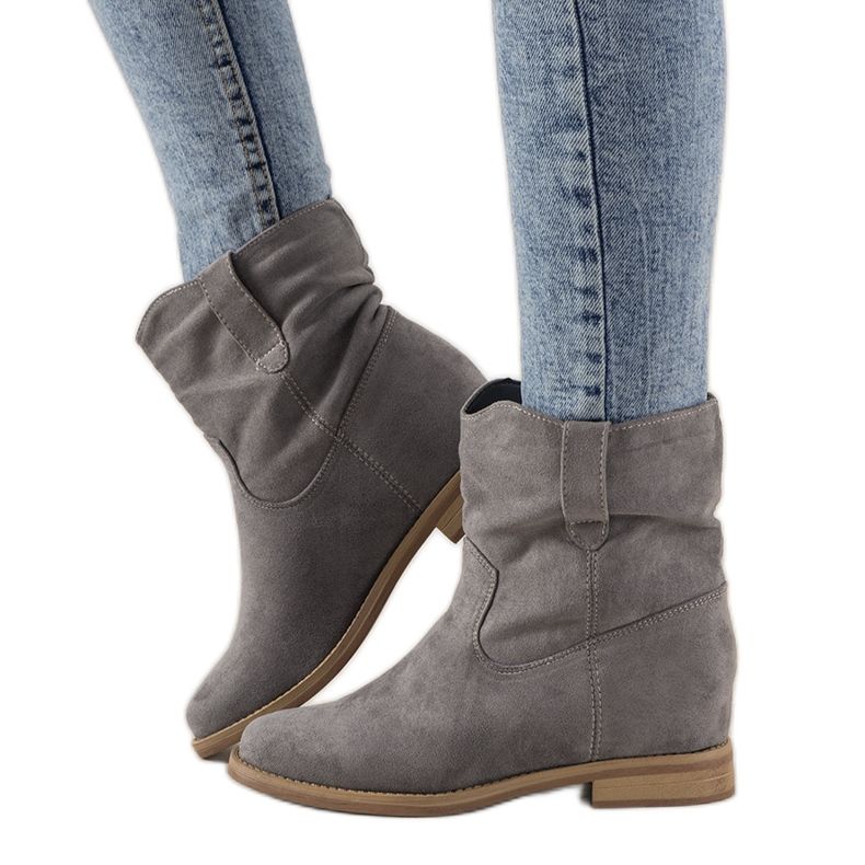 Botas femininas cinza violetta