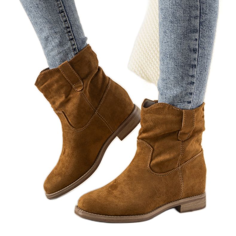 Botas femininas de camelo violetta castanho