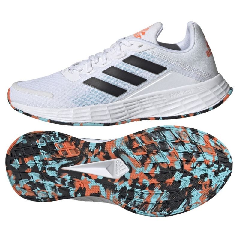 Tênis de corrida Adidas Duramo Sl K Jr GV9817 branco preto
