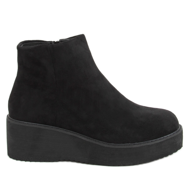 Black Wedge e botas plataforma E2381 Black preto