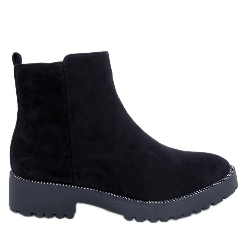 Botas pretas Chelsea para mulheres KL-719 pretas preto