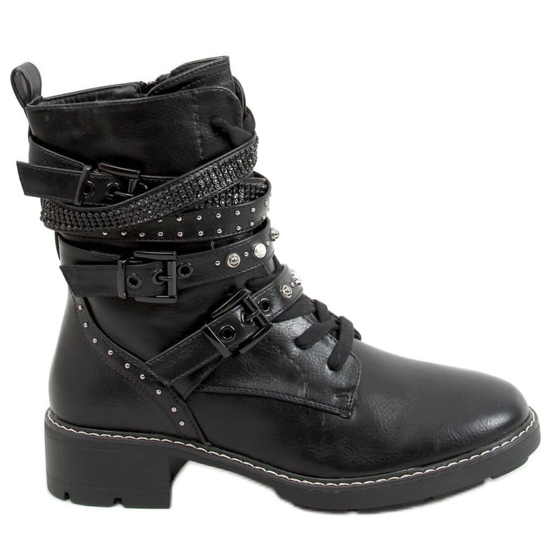 Botas militares pretas 688-204 pretas preto