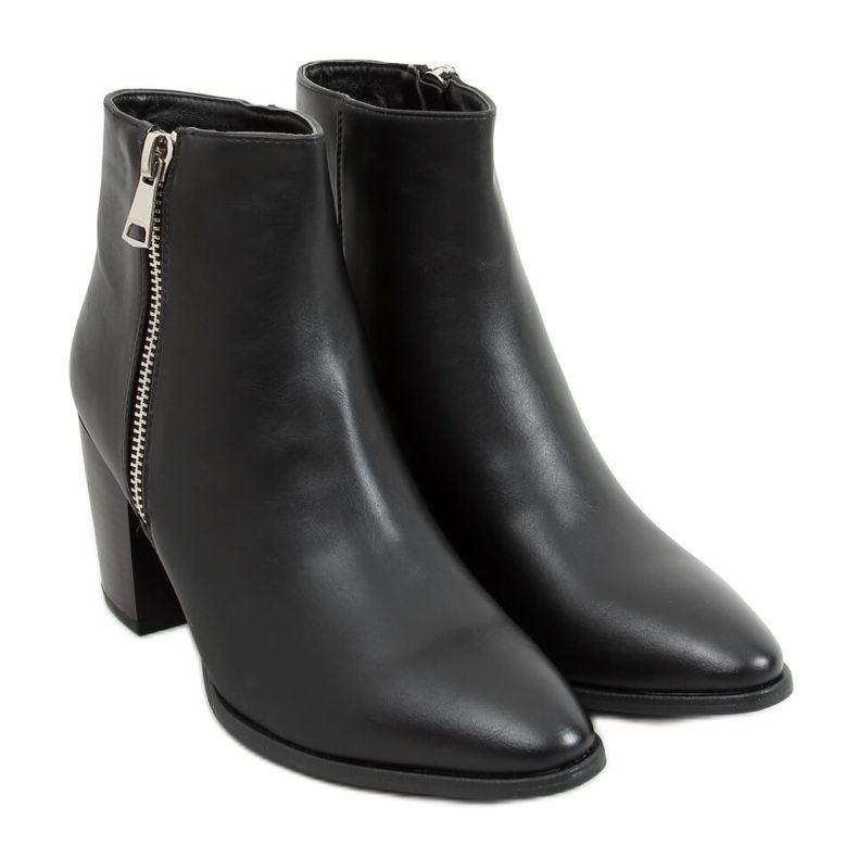 Botas pretas de salto alto 9547 pretas preto