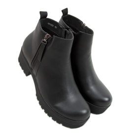 Botas pretas com solas grossas 9B1053 Preto