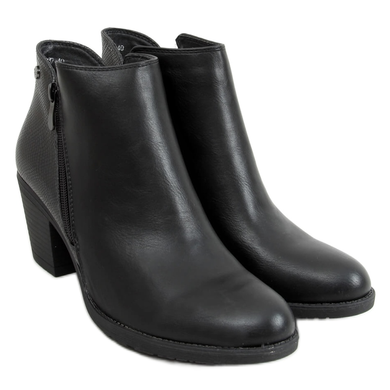 Botas pretas de salto alto 9B1037 pretas preto