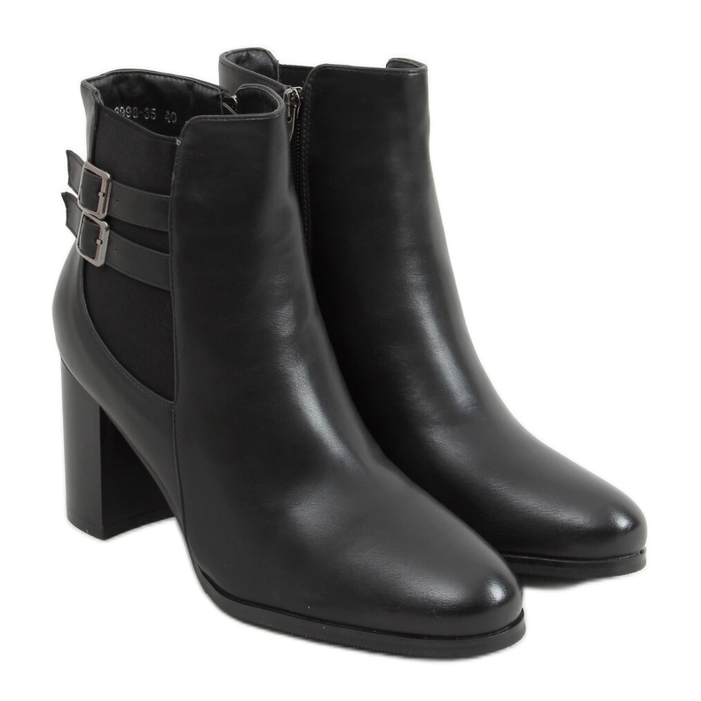 Botas pretas de salto alto 8998-35 pretas preto
