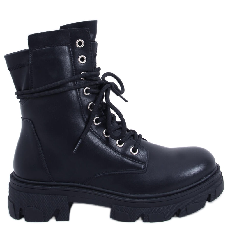 Botas de amarrar pretas RQ379 pretas preto