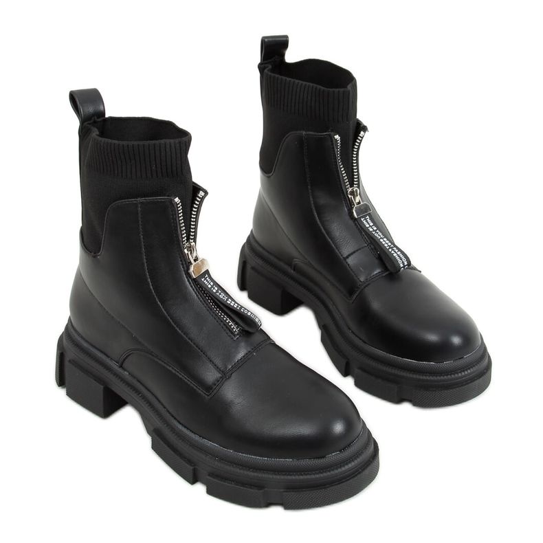 Botas com cano alto preto 168-321 Preto