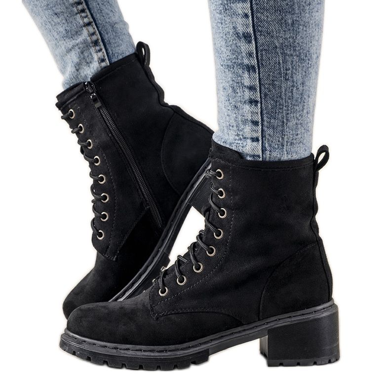 Deve ter botas femininas negras preto