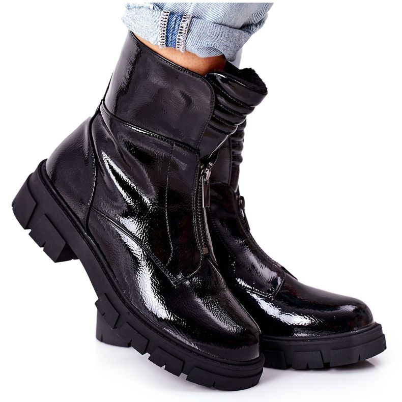 S.Barski Botas pretas femininas Nobleford preto
