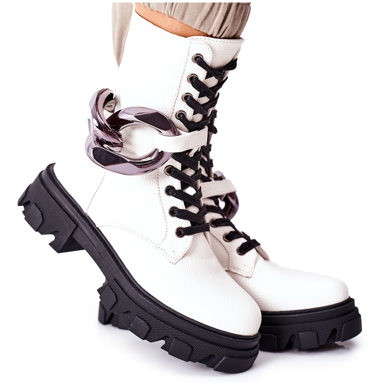 S.Barski Botas femininas S. Barski Branco Jensen