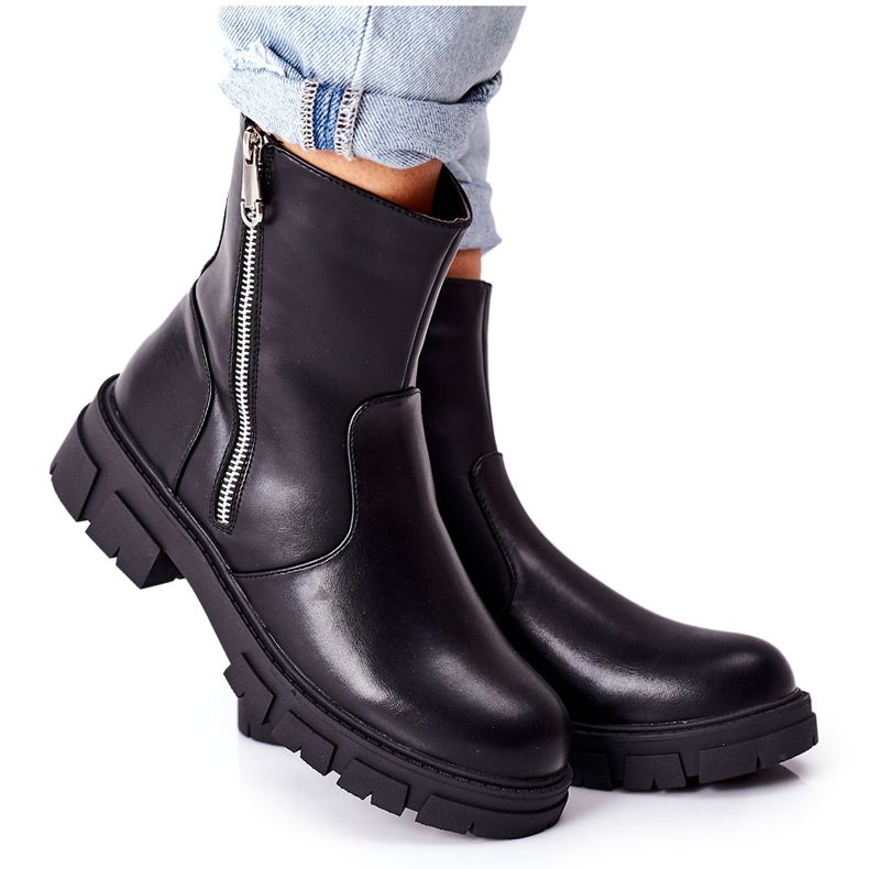 S.Barski Botas elegantes femininas S. Barski Gles pretas preto