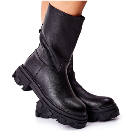 S.Barski Botas altas em preto Loren Traper S.Barski Botas altas em preto Loren Traper
