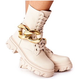 S.Barski Botas femininas S. Barski Bege Jensen marrom