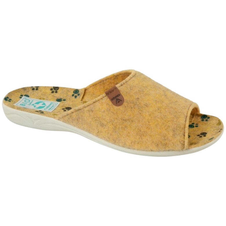 Chinelos de feltro Adanex 25493 amarelo