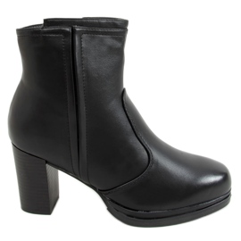 Botas pretas de salto alto 9553 pretas preto