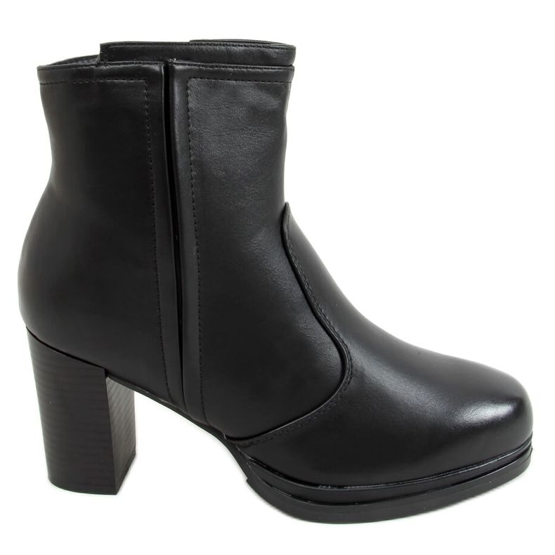 Botas pretas de salto alto 9553 pretas preto