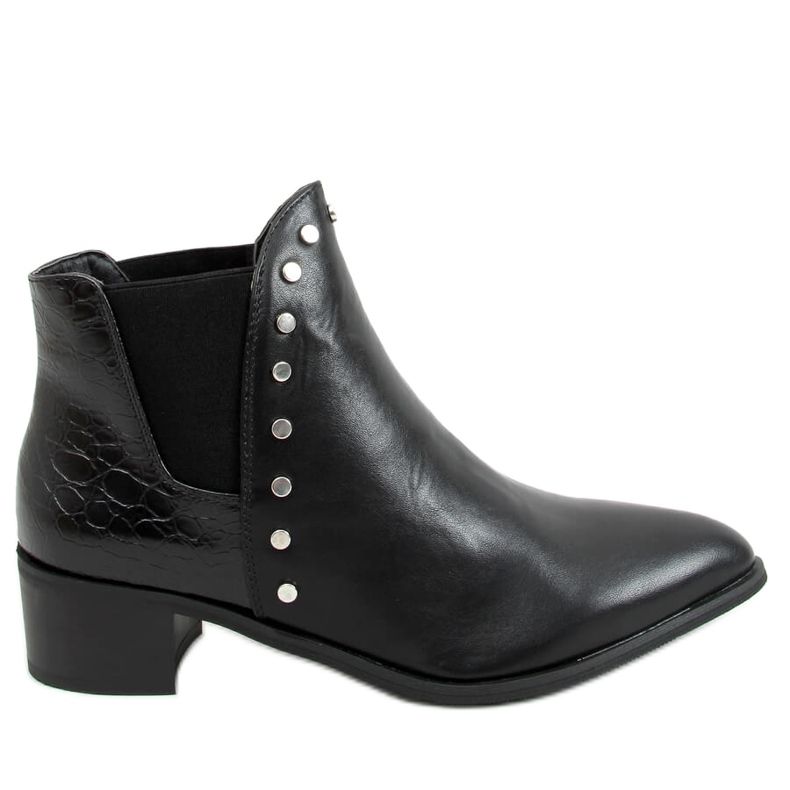 Botas pretas Chelsea para mulheres C753 pretas preto