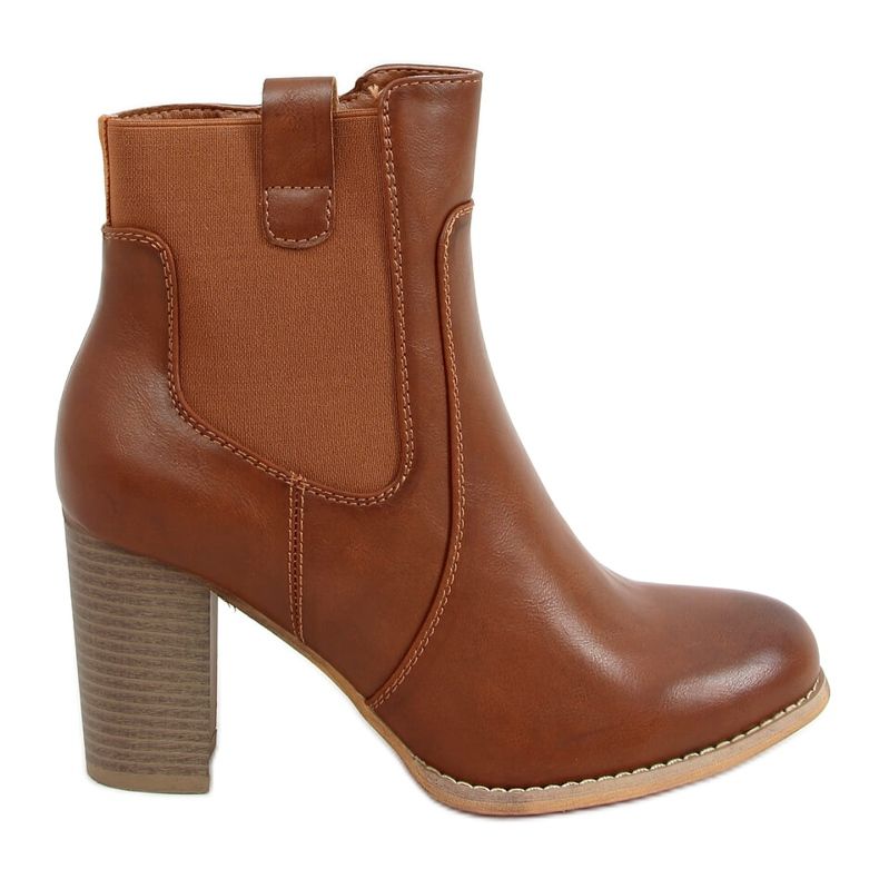 Salto alto marrom 3654 Camel castanho