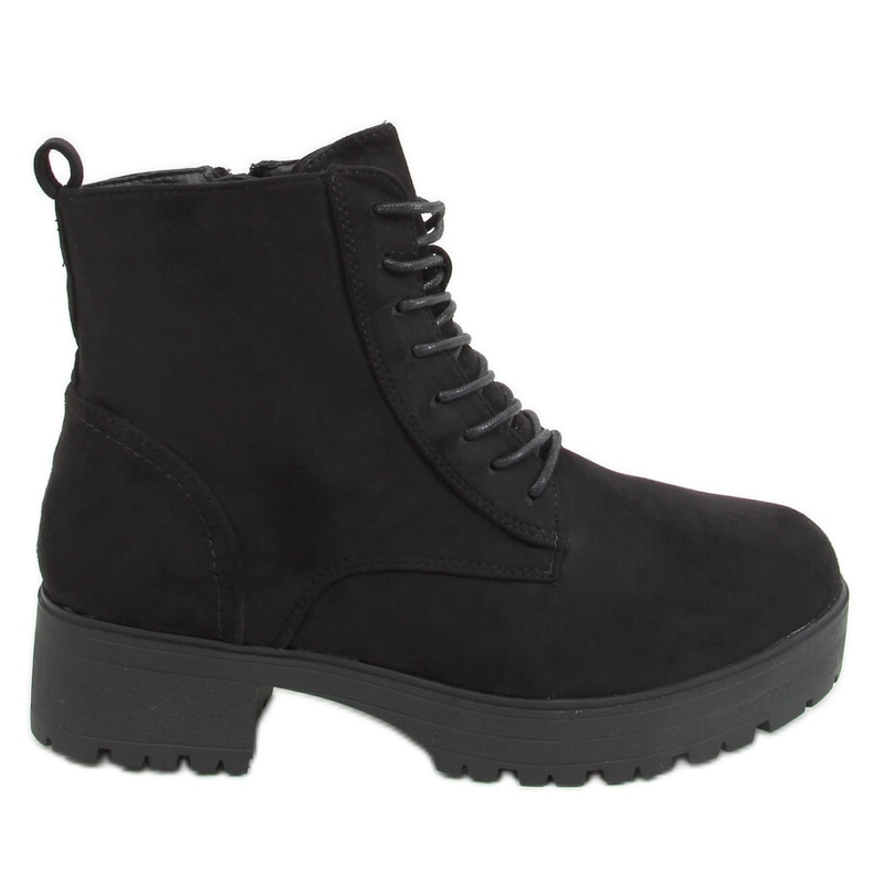 Botas de amarrar com sola grossa preta D130 Preta preto