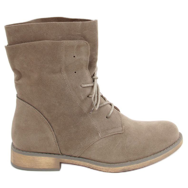 Botas cinza e bege workery NC1198 Khaki cáqui