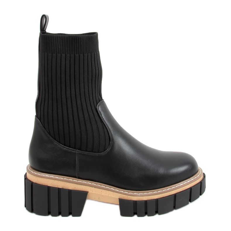 Botas Chelsea meia perneira preta NS227P preta preto