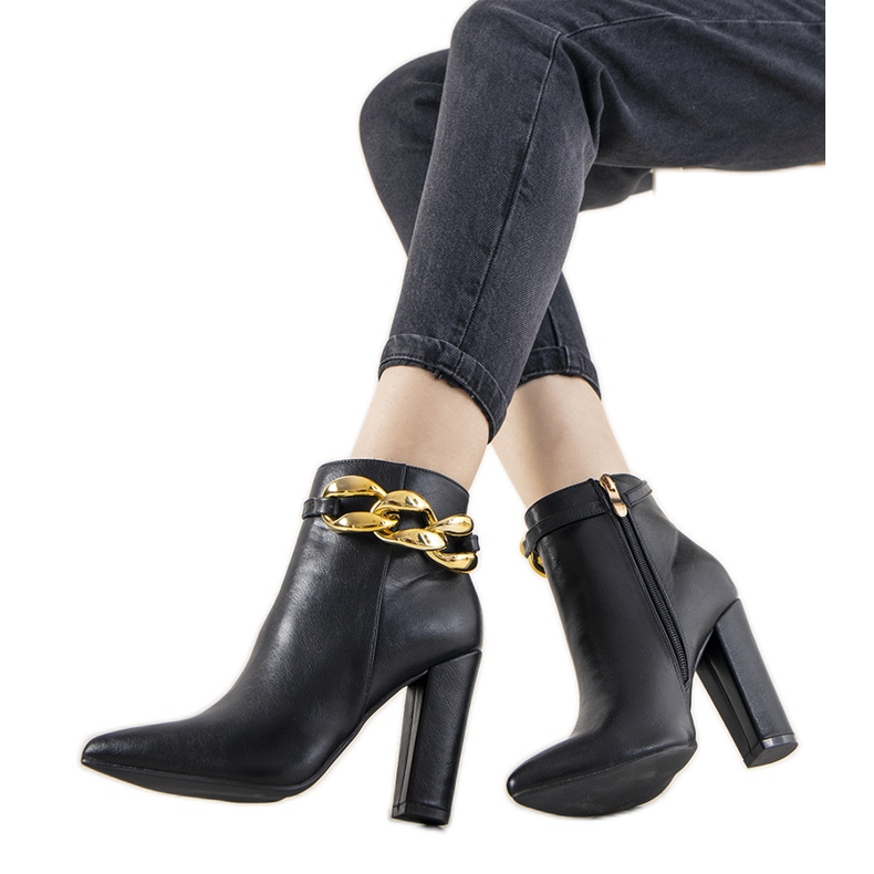 Botas pretas elegantes no poste Abilene preto