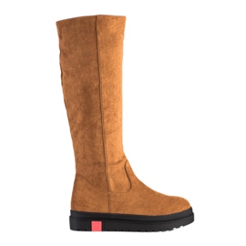 Seastar Botas com plataforma de camurça marrom