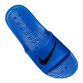 Nike Kawa Shower M 832528-403 slides preto azul Nike Kawa Shower M 832528-403 slides preto azul