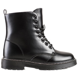 SHELOVET Botas elegantes de amarrar preto